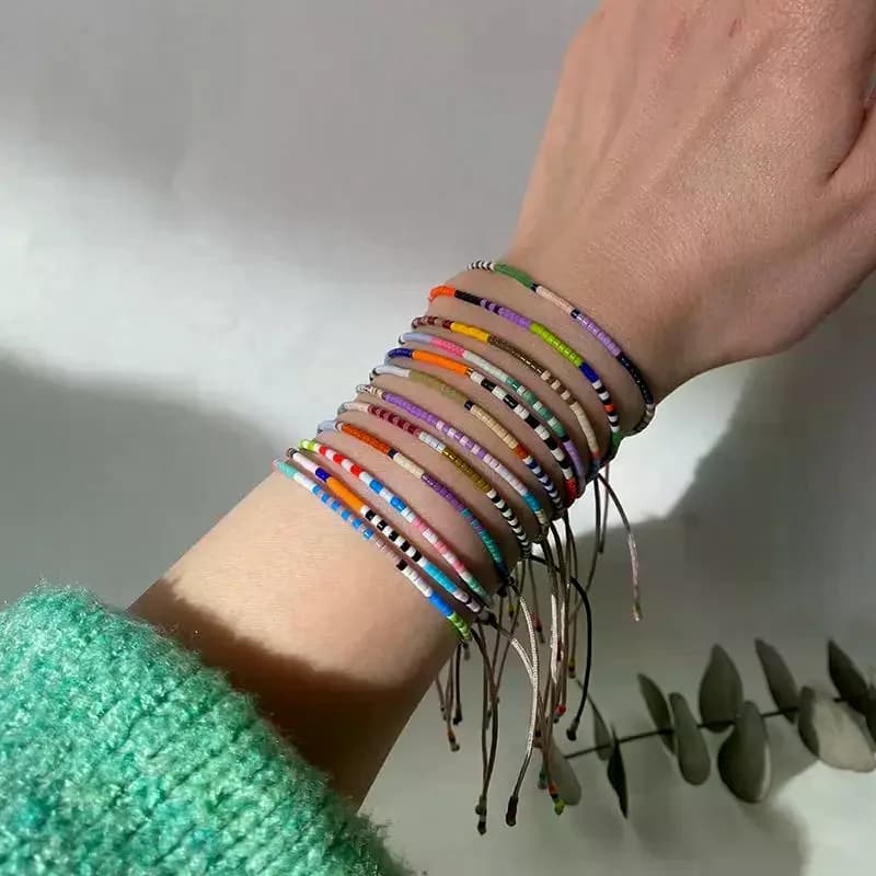 Bracciale da donna colorato, accessori Y2k, gioielli, regalo, pulseras mujer con perline fatte a mano