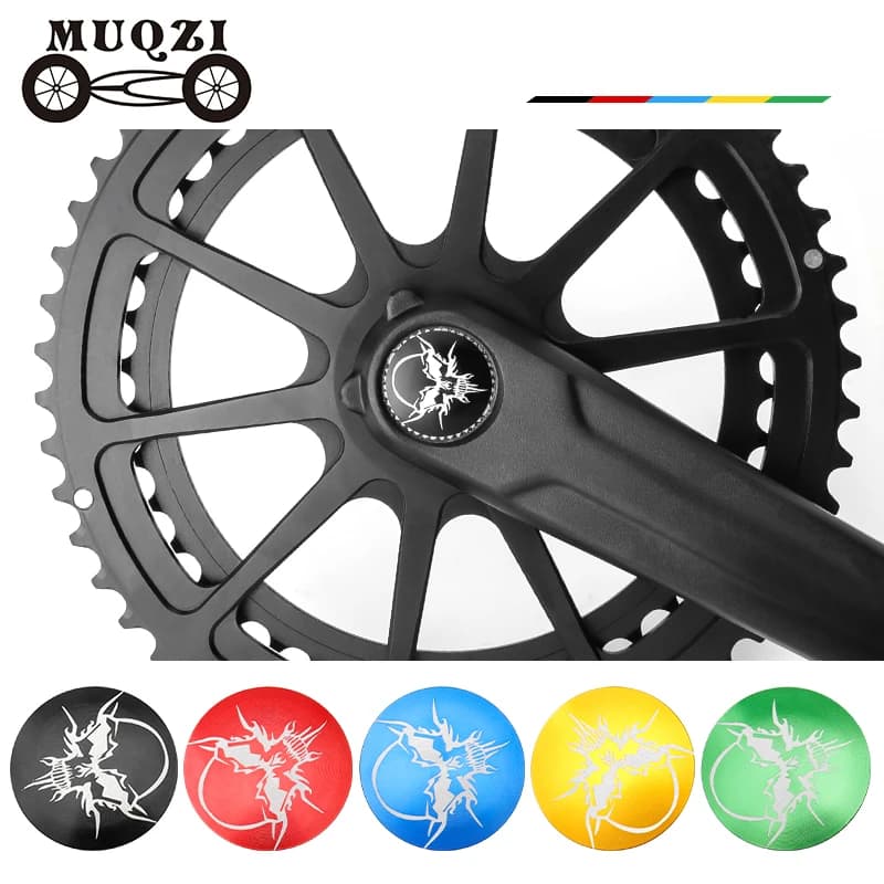 MUQZI Denti Della Bicicletta Piastra Manovella Copertura Strada Mountain Bike MTB Bicicletta Pieghevole Una Copertura Del Disco Cavo In Lega Impermeabile A Prova di Polvere