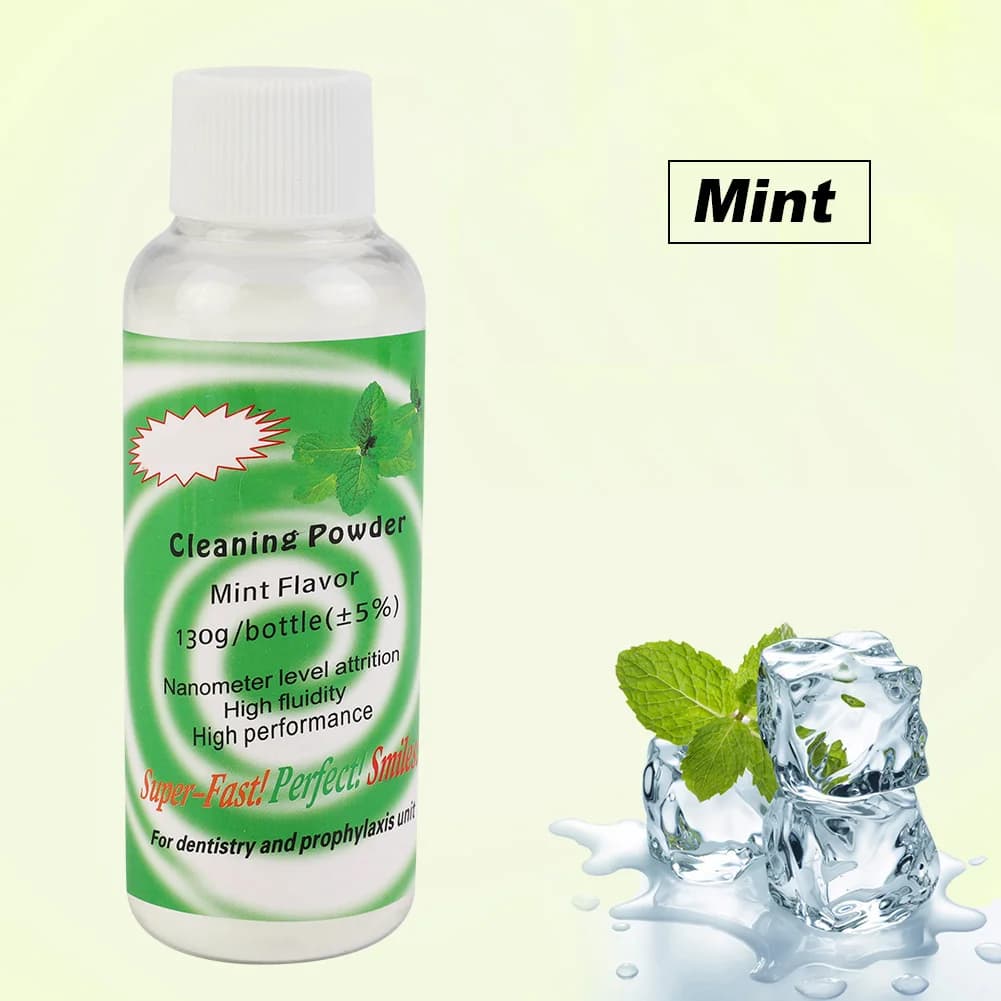 130g powder for dental cleaning air flow polishing of prophylaxis teeth plaque removal of oral hygiene stains whitening of teeth essence 3 tastes