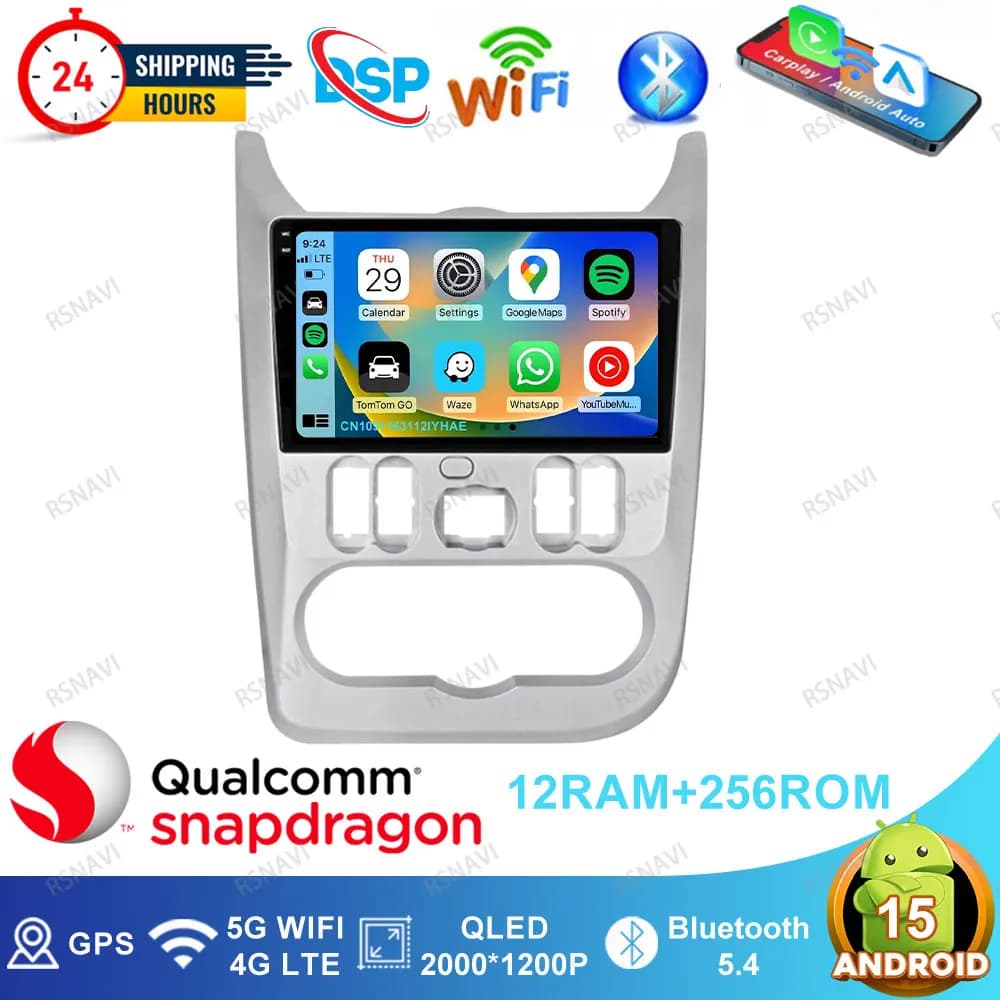 Android 15 Car Radio For Renault Logan 1 Sandero 2009 2010 2011 2012 - 2015 Largus Dacia Duster Mini Fridge Tesla Model Y Nipper