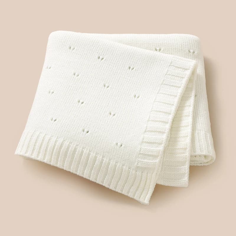 Baby Blanket Knitted Solid Newborn Boy Girl Bedding Quilt 90*70CM Infant Stroller Swaddling Wrap Super Soft Plaid Sleepsack Warm