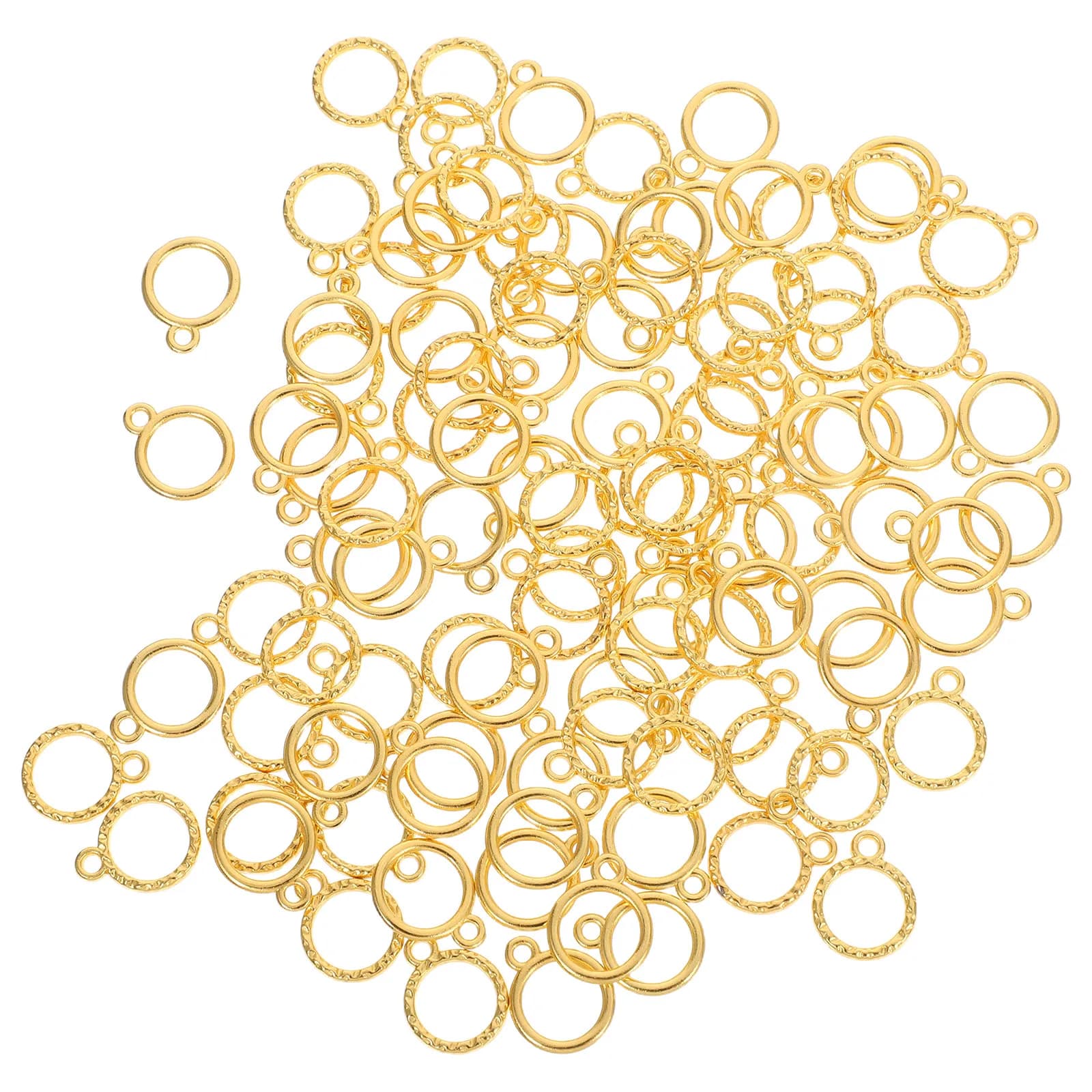 100 Pezzi Mini Ciondoli a Cornice Cava in Lega di Zinco, Forniture per Creazione Gioielli Fai da Te in Resina, Charms a Cornice Aperta per Collane Bracciali Orecchini