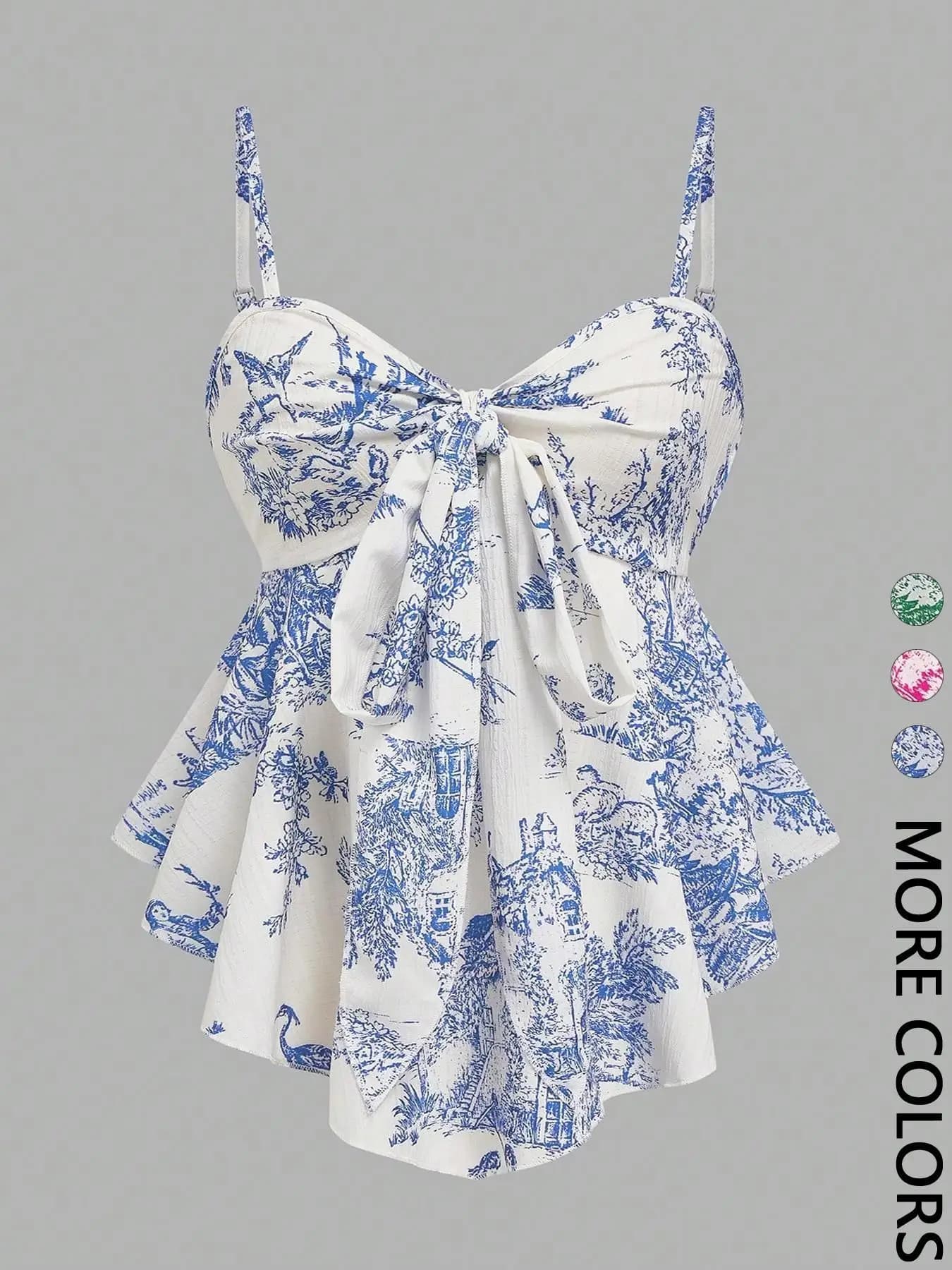 Women's Texture Print Close-Fitting Halter Top Elegant for Vacation Commuting And Daily Wear Single Piece