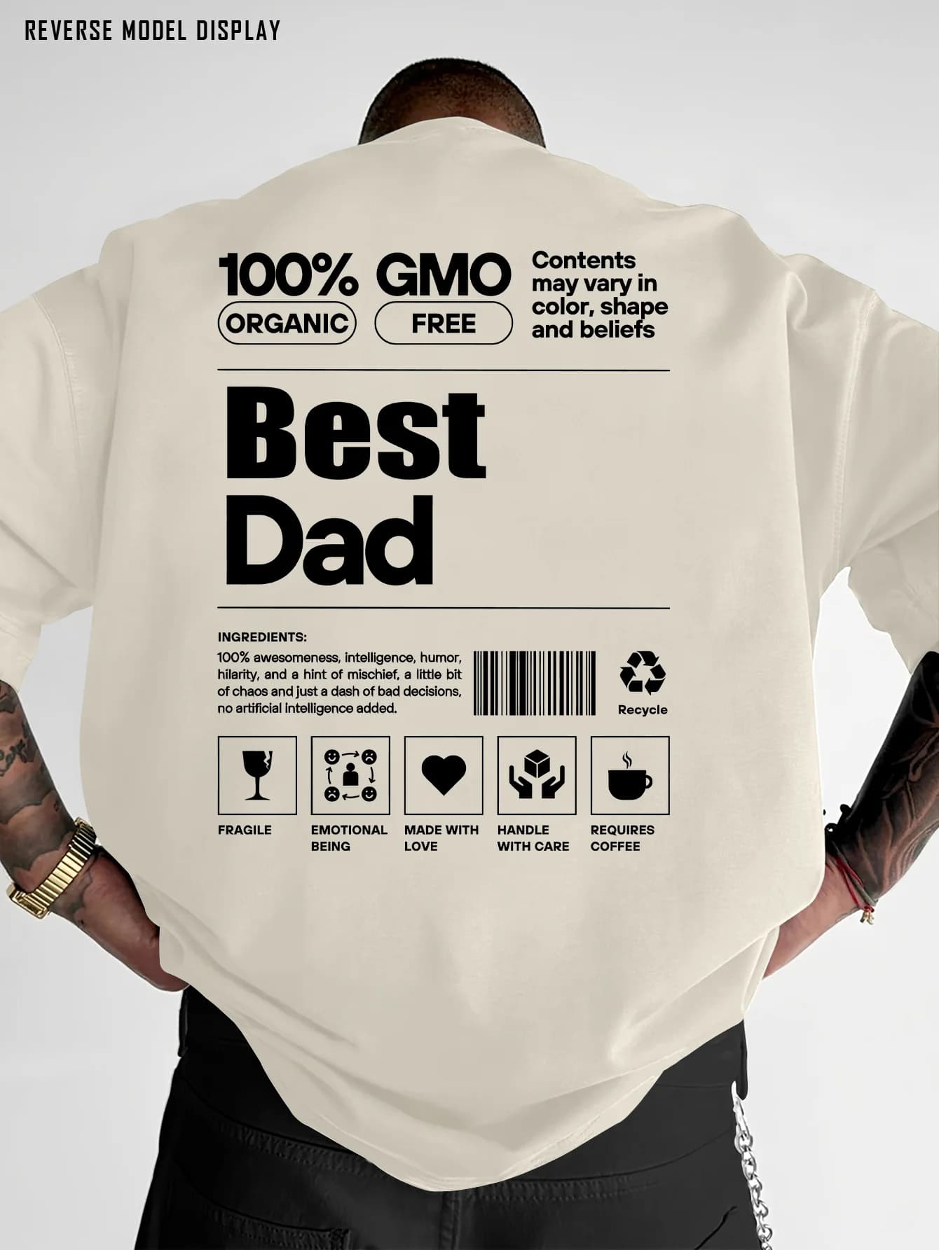 Summer Men's Fashion T-shirt Comfortable Round-neck Short Sleeve Classic Trendy Print Breathable Loose Fit Outdoor Sports Wear