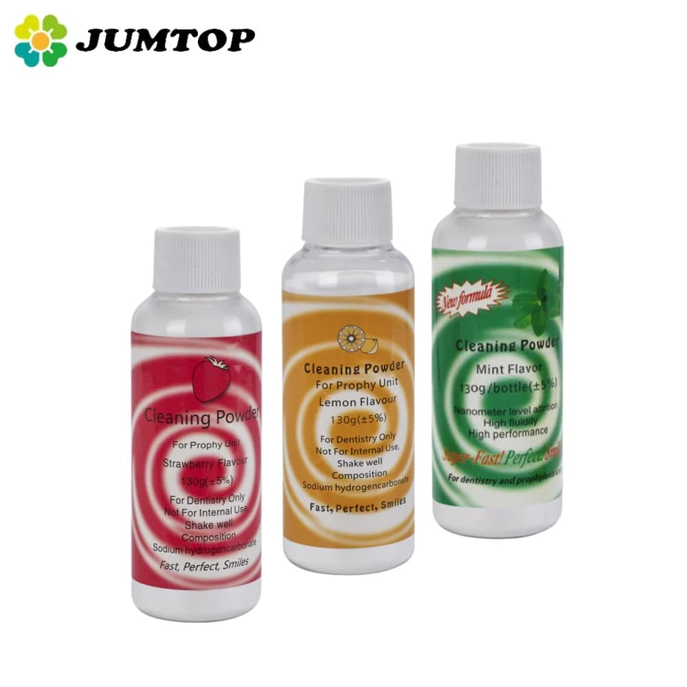 Professional air polishing powder for dental cleaning - Effective stains removal and teeth whitening with 3 tastes