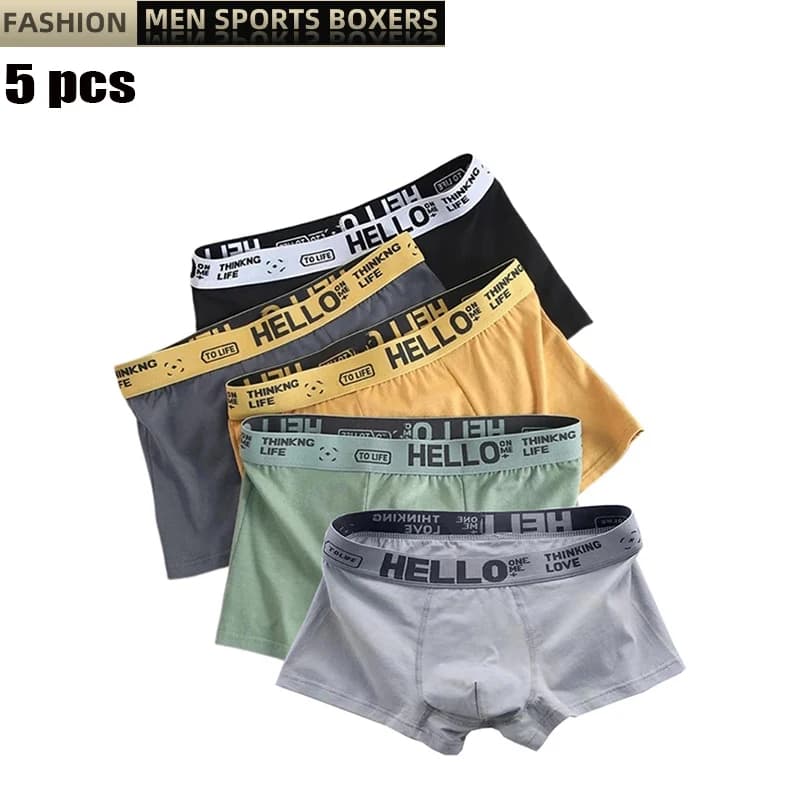 5 pieces underwear man boxer male underwear Sexy comfortable and breathable fashion boys underwear boxer men