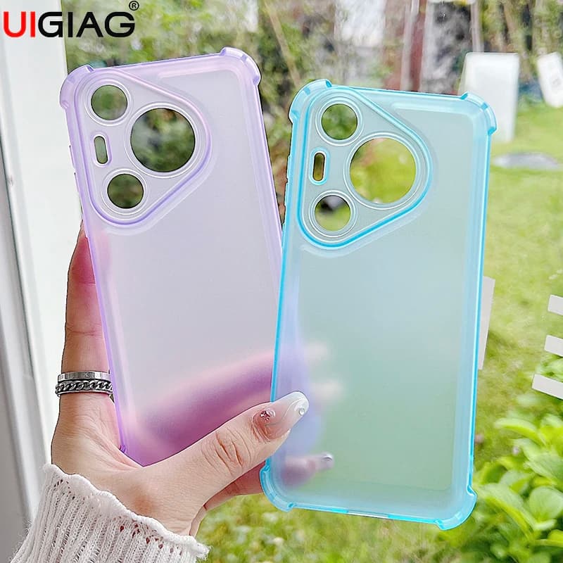 Custodia morbida opaca antiurto per Huawei Pura 80 70 P60 P40 P30 Mate 70 60 50 40 Pro Plus Custodia in silicone traslucido color caramella