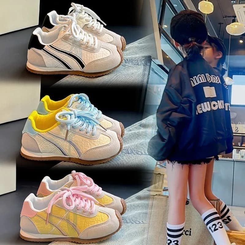 Autumn Sport Shoes For Children PU Leather Ergonomics Kids Sneakers Soft-soled Children's Sneakers Boy's Girl's Causal Shoes
