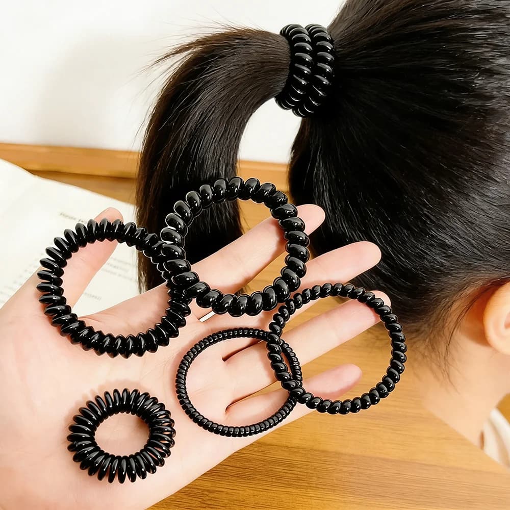 5 Pezzi Elastici per Capelli a Spirale per Donne, Accessori per Capelli Senza Danni per Capelli Spessi e Sottili