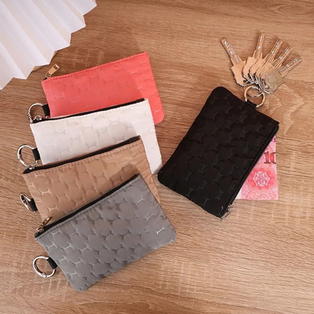 Durable Waterproof Cloth Wallet Mini Zipper Card Holder Coin Purse Women Girls