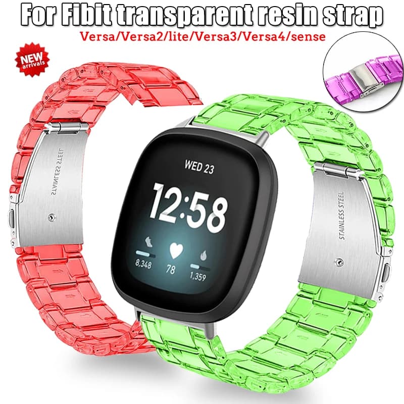 Il nuovissimo cinturino in resina trasparente per Fitbit Versa 3 4 Lite Sense per Fitbit Versa2 Smartwatch Bracciale Accessori per cinturini