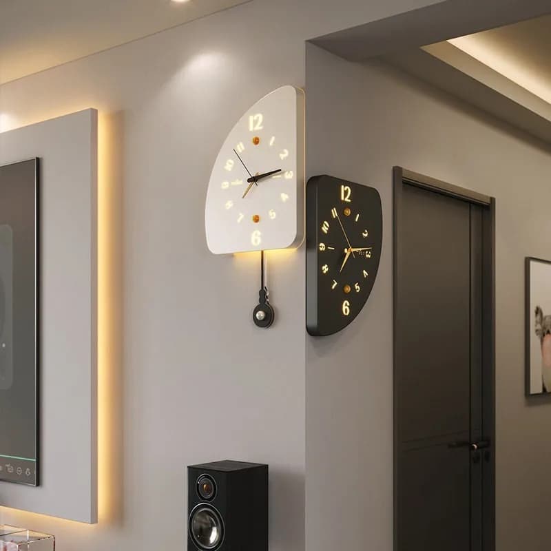 Double-Sided Corner Wall Clock Modern Simple Creative Clock for Living Room Home Decor 2026 New