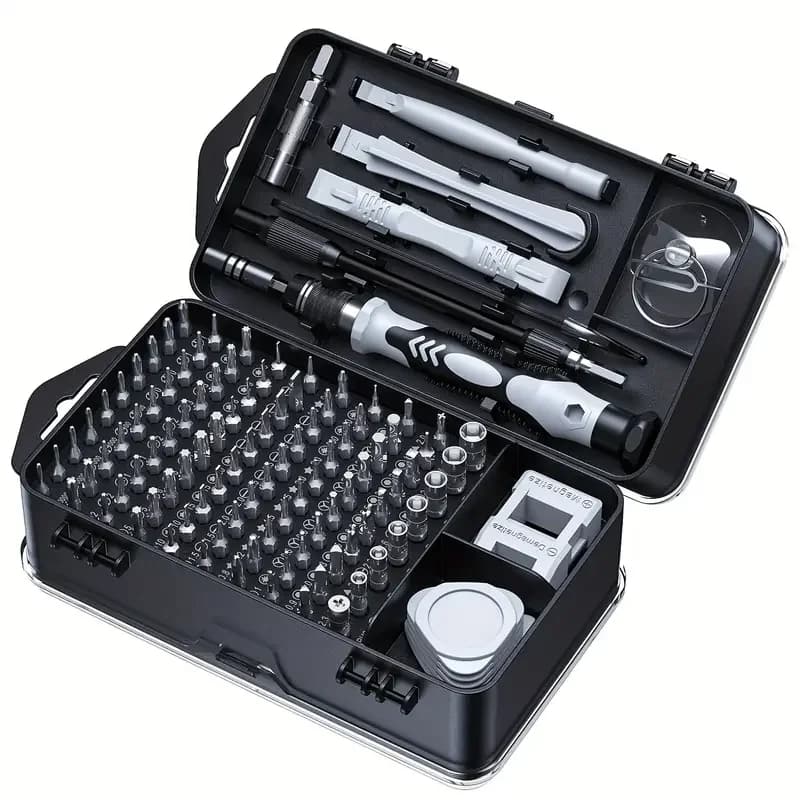 Set di cacciaviti di precisione, kit di strumenti di riparazione magnetici elettronici 115 in 1, adatto per riparare computer, PC, telefoni cellulari, console di gioco, orologi, occhiali, ecc. (Grigio)