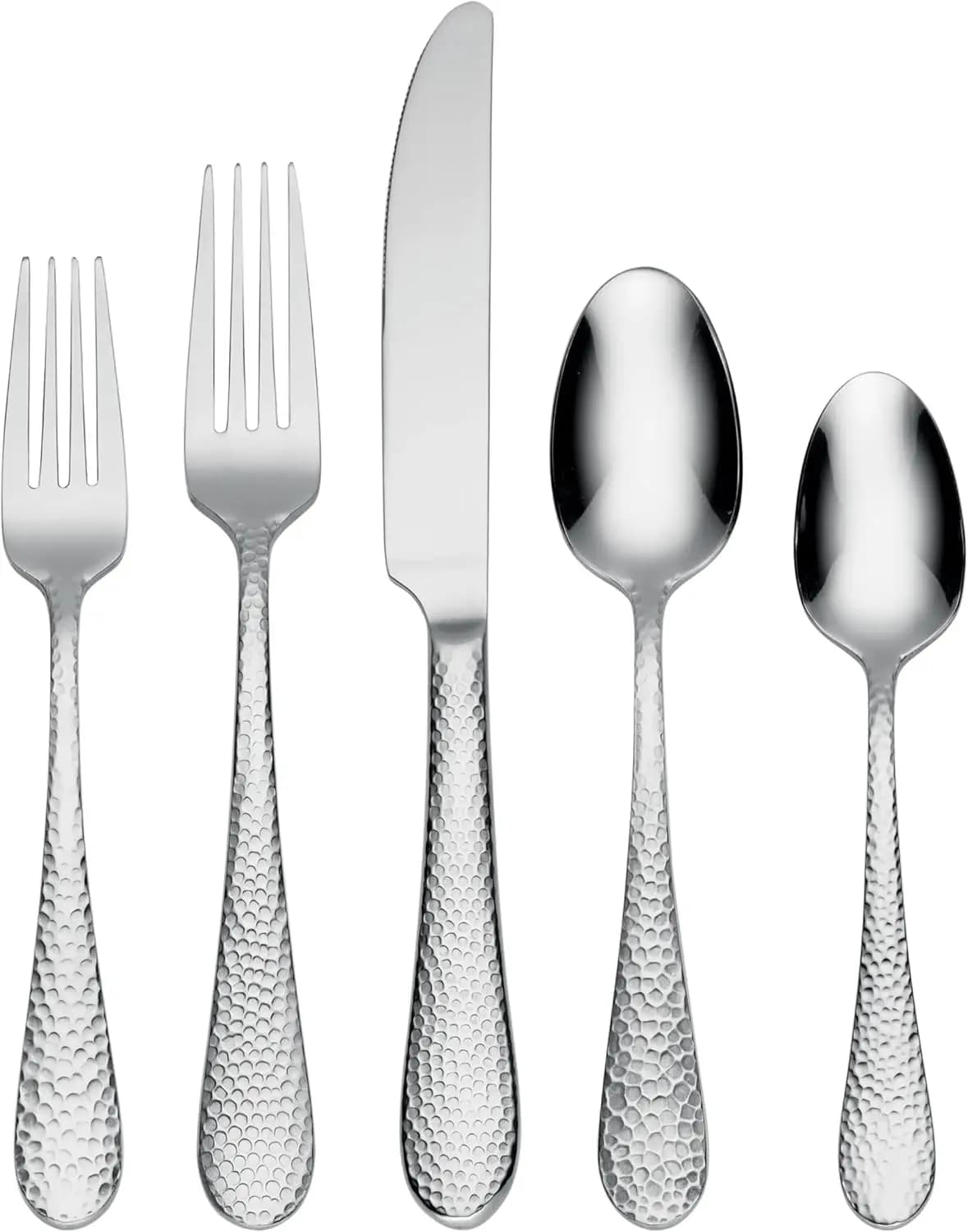 Set di posate in acciaio inossidabile da 45 pezzi, servizio per 8 persone, lavabile in lavastoviglie e resistente alla ruggine, coltelli, cucchiai e forchette per la cucina di casa
