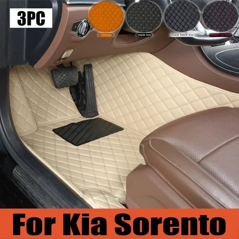 Tappetini auto per Kia Sorento (cinque posti) 2013 2014 Customauto Rilievi del piede Automobile Tappeto Copertura interna bagagliaio tappetino 0601