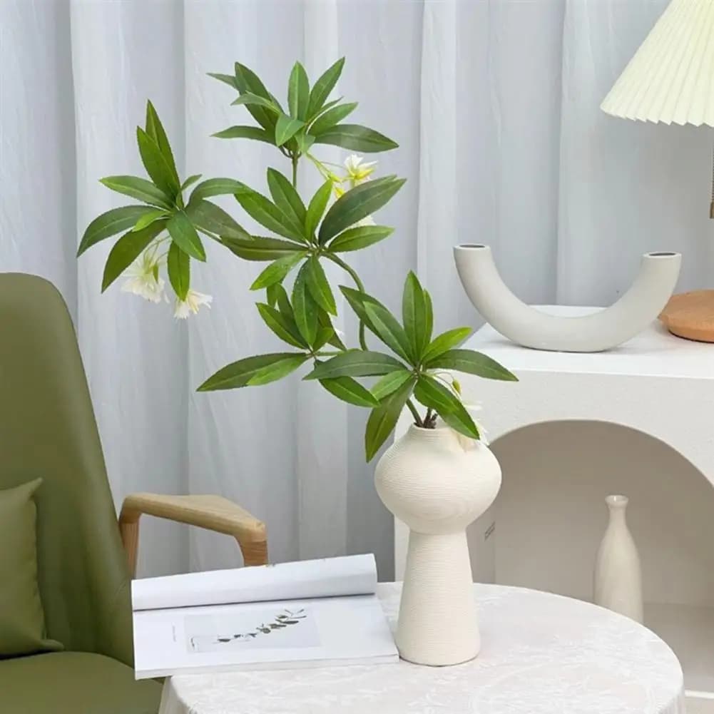 Realistic Fake Plants Artificial Fig Tree Branches with Realistic Leaves Flexible Bendable Stems for Indoor Outdoor Decor Fake
