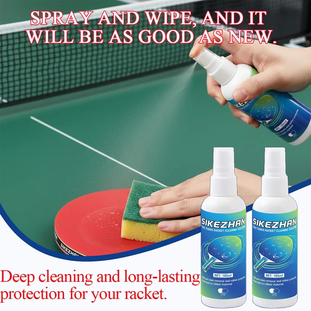 This ping pong rack cleaner removes dust and fat, improves rotation and is suitable for all ping pong rack tires.