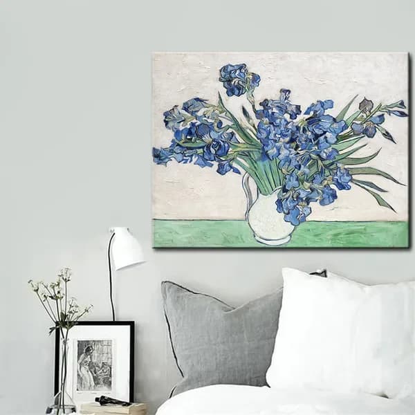 Dipinto a Olio di Grandi Dimensioni con Fiori, Realizzato a Mano su Tela, Quadro Creativo su Tela