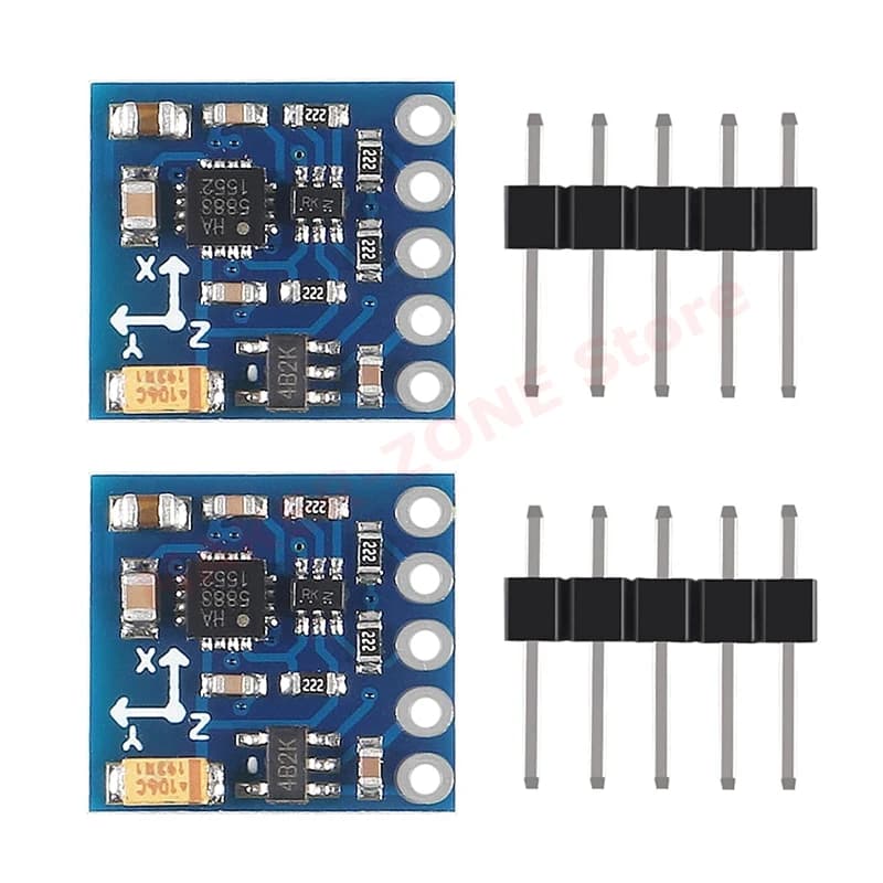 2 pz GY-271 QMC5883L modulo sensore magnetometro bussola a triplo asse 3-5V modulo bussola elettronica IIC per Arduino