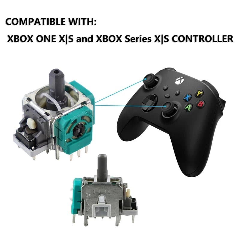 Joystick di Ricambio per Controller Xbox One e Xbox Series S/X, Kit di Riparazione con Levetta Analogica 3D, Cacciavite T6 T8 e Accessori