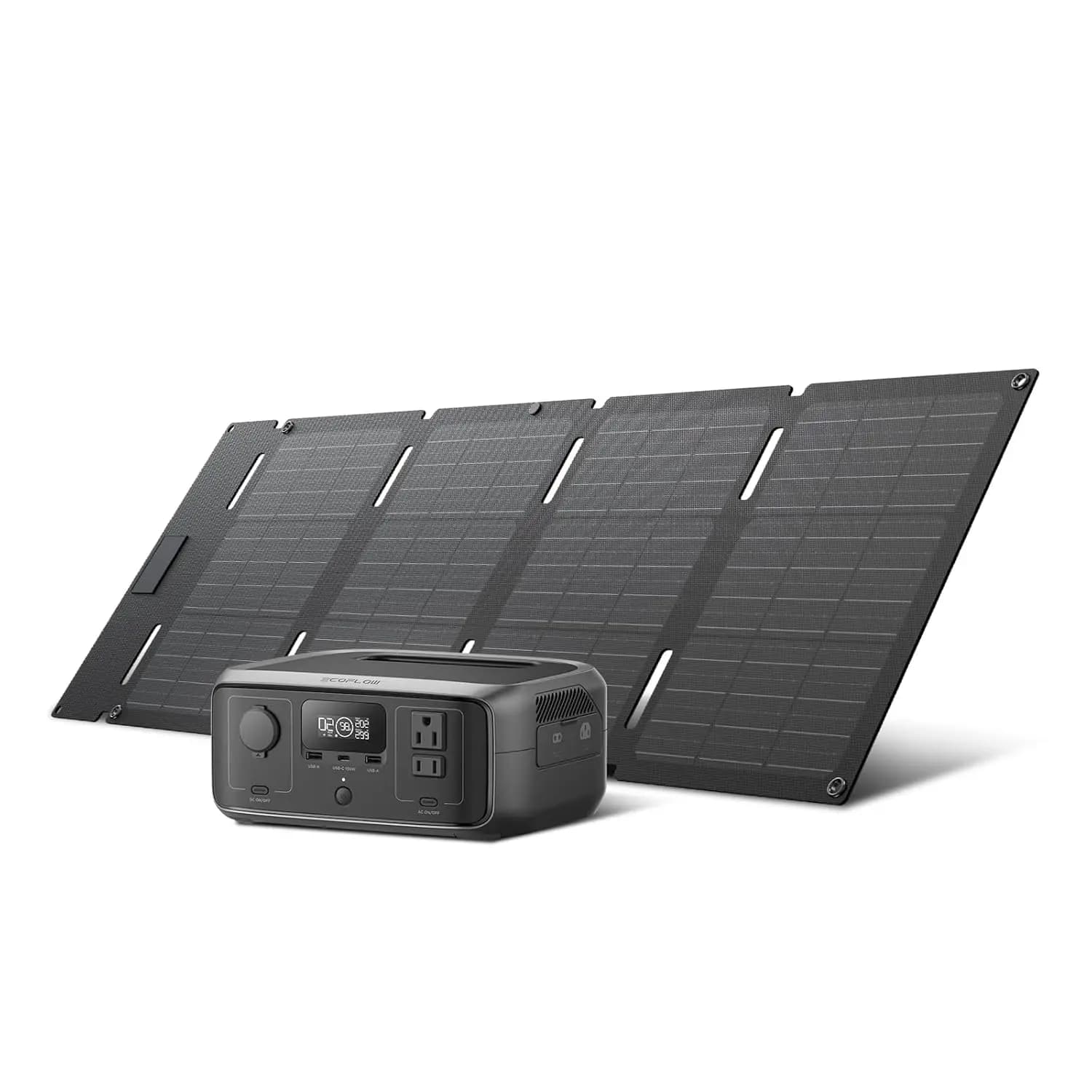 Generatore Solare RIVER 3 con Pannello Solare da 45W, Stazione di Alimentazione Portatile da 245Wh con Batteria LiFePO4, Uscita AC da 300W fino a 600W, Personalizzabile