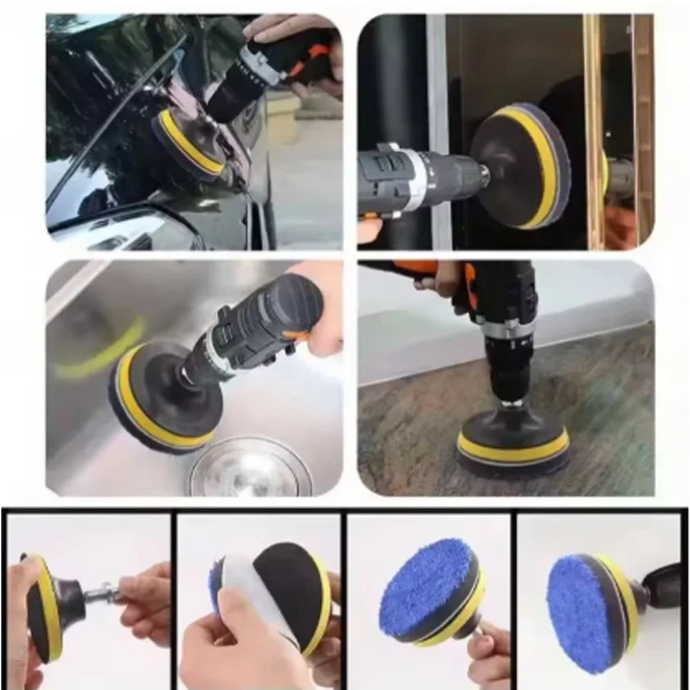 Spugna per lucidatura auto per kit di restauro fari con disco abrasivo e spugna per ceratura