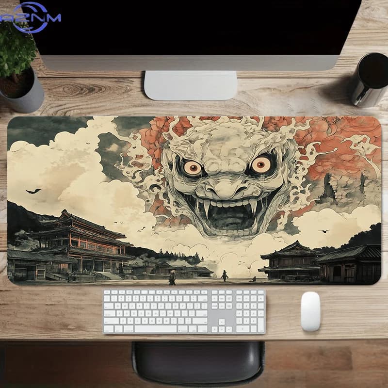 1pc Japanese Style Mouse Pad cm, Non Slip Extended Table Mat, Ukiyoe Pattern Desk Mat for Office Home Decor, Ideal for Gaming O