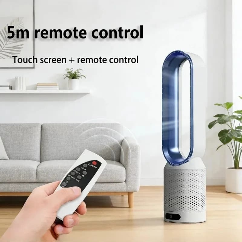 Ventilatore a Torre Senza Pale 2026 per Purificazione dell'Aria, Ultra-Silenzioso, da Scrivania o Pavimento, per Dormitorio
