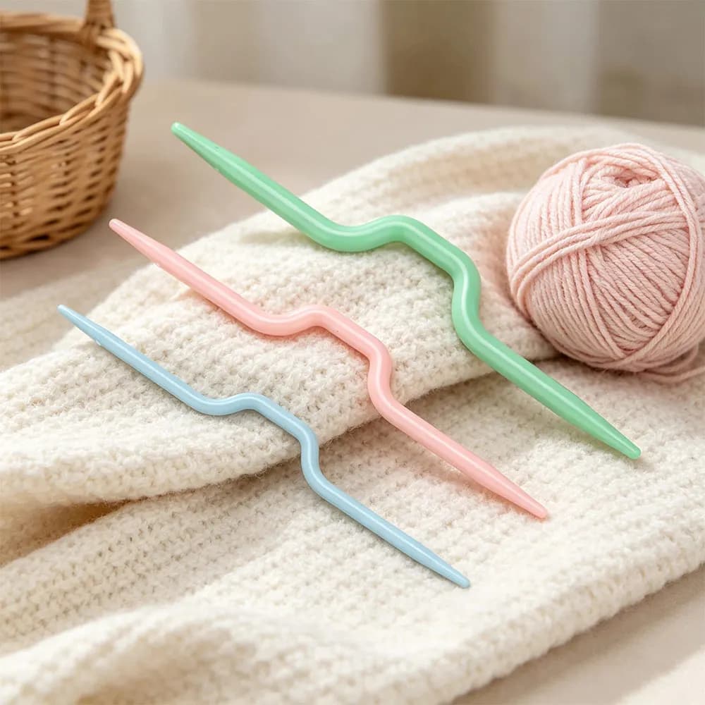 20/50Set Knitting Cable Needles Sewing Needles Long Plastic Knit Stitch Knitting Needles Crochet Hook Craft Knitting Tools