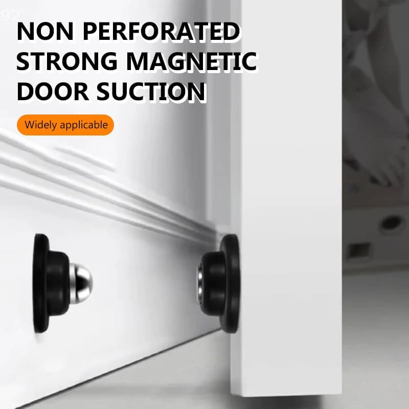 Stainless Steel Magnetic Doorstop Non-Punch Wind-Proof Door Stopper Wall Mounted Floor Mounted Door Holder Door Hardware