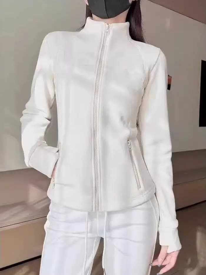 Retro American Fleece Lined Slim Fit Hoodie Jacket Women's Autumn Winter Warm School Uniform Inner Wear Vest Top Coat