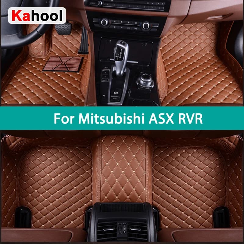 KAHOOL Tappetini per auto personalizzati per Mitsubishi ASX RVR Auto Tappeti Foot Coche Accessorie