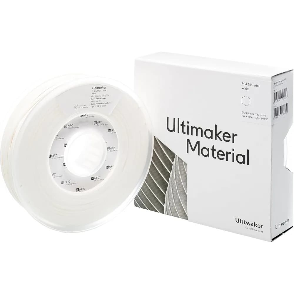Filament NFC PLA White for 3D Printing, 1,75mm Material, 1kg Coil for 3D Printer
