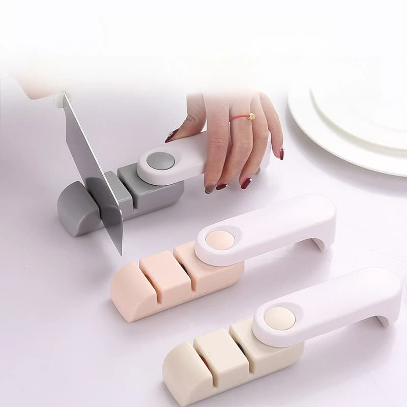 Affilacoltelli Manuale a Due Fasi, Affilatore Rapido per Cucina e Uso Domestico