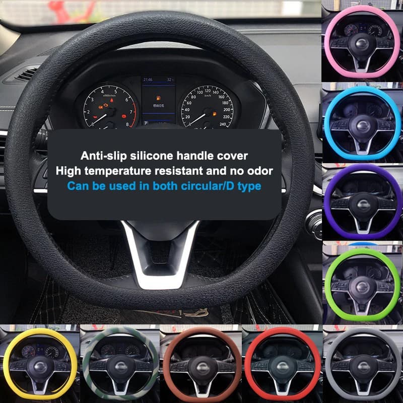Coprivolante universale per auto; Silicone antiscivolo a forma di D con struttura elastica per scopi decorativi.