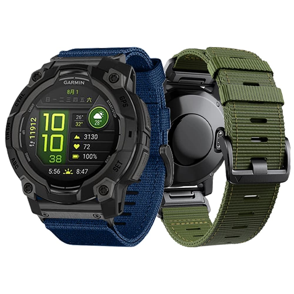 Cinturino in nylon QuickFit 22mm 26mm per Garmin Instinct 3 50mm 45mm cinturino per Garmin Instinct 2 Solar 2X E cinturino intrecciato