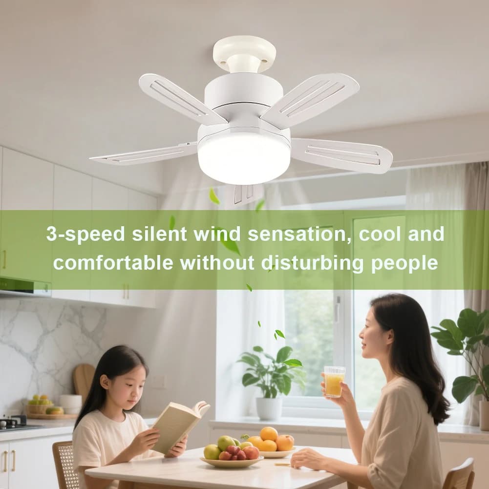 Ventilatore elettrico senza fili con lanterna a LED Ventilatore dimmerabile universale Ventilatore moderno e intelligente per sala da pranzo, camera da letto, soggiorno