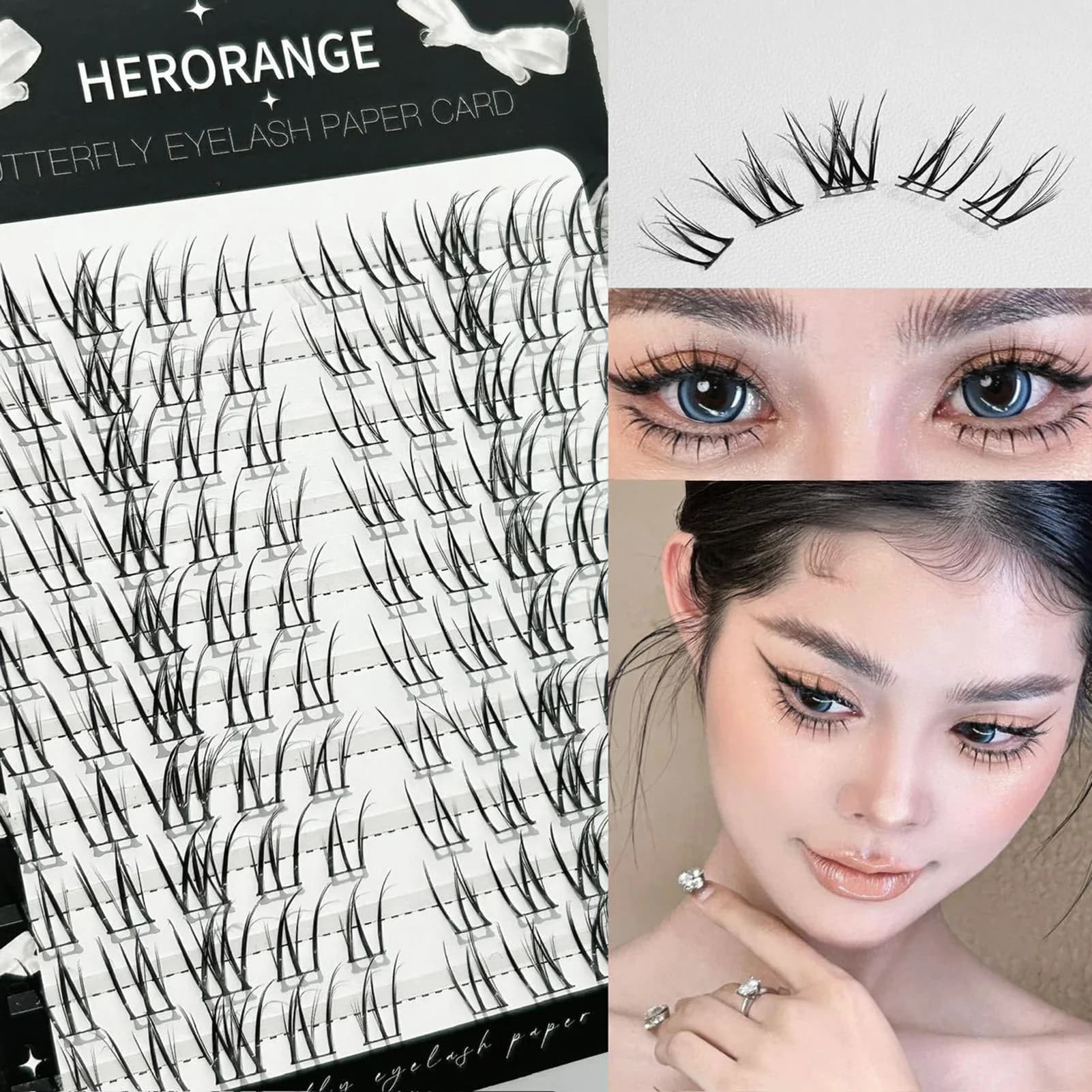 3/6/10rows Thai False Eyelashes 9-13mm Dense Segmented Natural Lash Spiky Cluster Eyelash Extension Enlarged Eyes For Beginners