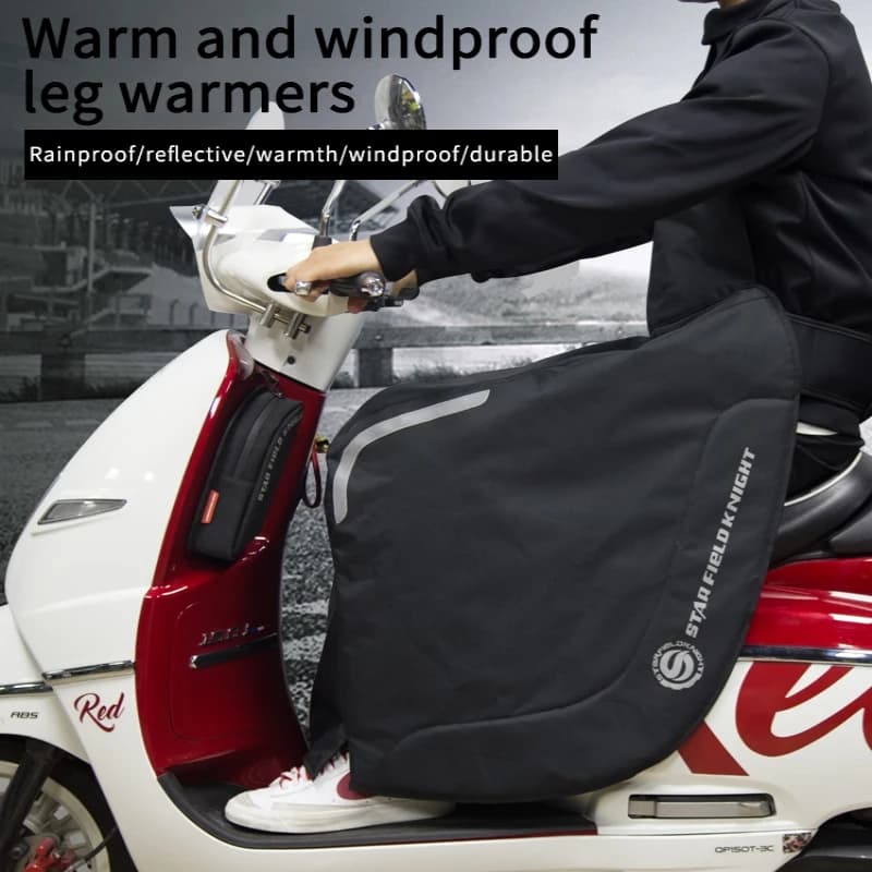 SFK Winter Cotton Warm Motorcycle Scooter Windproof Leg Blanket Cover Waterproof Night 3M Reflection Riding Gears Accessories