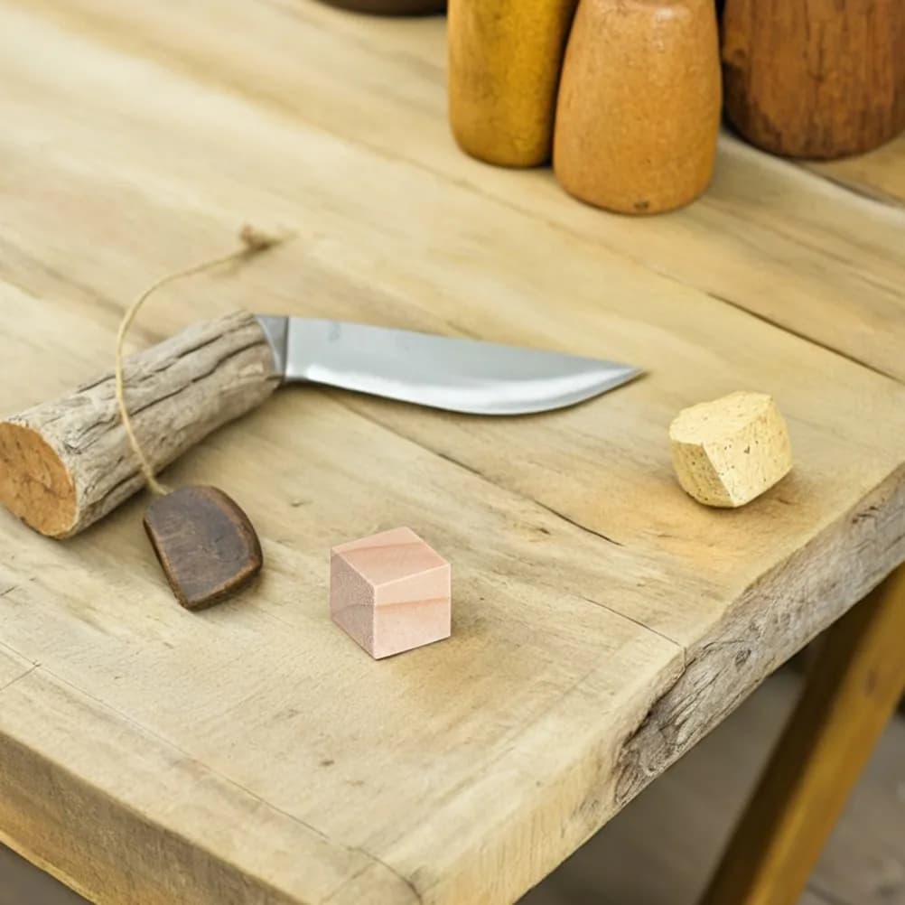 200 Pezzi Blocchi di Legno Naturale in Pino Non Trattato, Cubi Quadrati per Fai-da-Te, Educativi, per Bambini, Costruzioni Geometriche, Decorazioni per la Casa