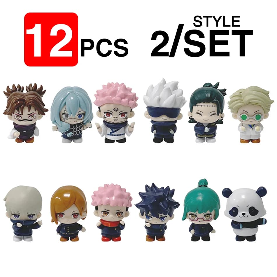 Set di 12 Action Figure Anime Kaisen, Versione Q, Satoru Gojo, Itadori Yuji, Fushiguro Megumi, Kugisaki, Modellini per Auto, Regalo, Giocattolo