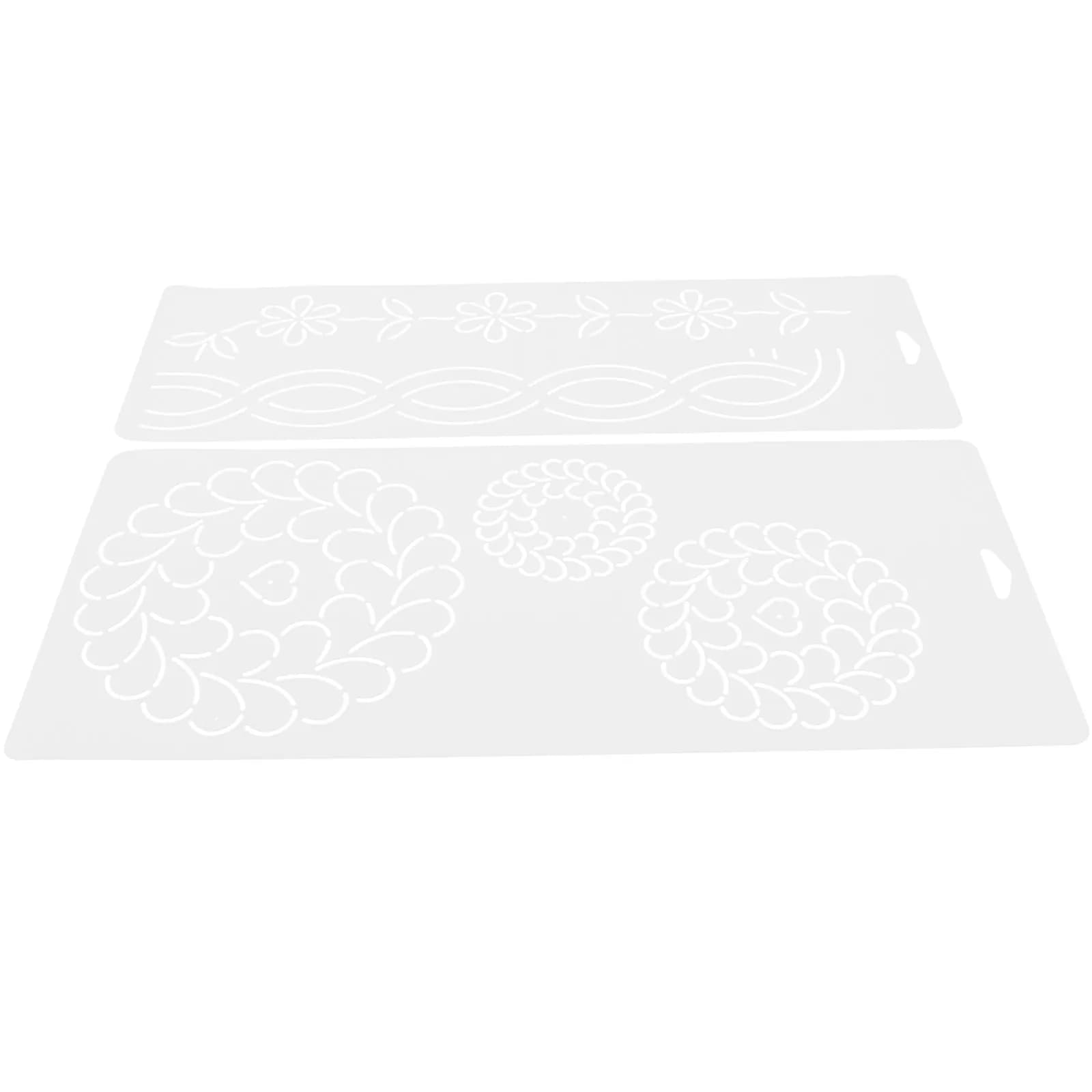 2 Pezzi Modelli per Quilting, Righello Trasparente in Plastica per Progetti di Cucito, Patchwork e Punto Croce, Strumenti e Accessori Fai-da-Te