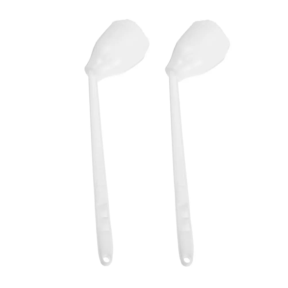 2Pcs Long Handle Toilet Brush Soft Bristles Elastic Head Deep Cleaning Bathroom Tool White Toilet Bowl Cleaner Mop
