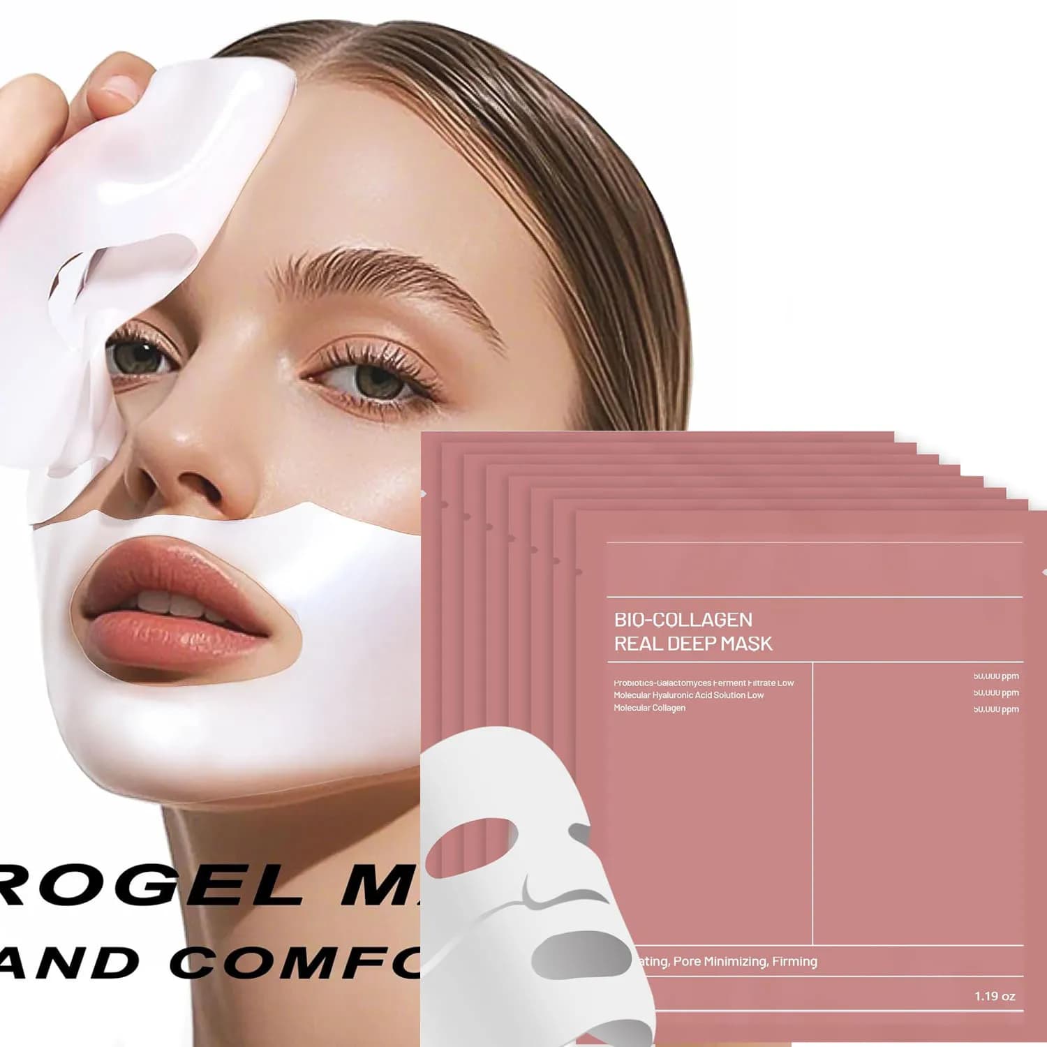 Collagen Face Mask, Bio-Collagen Deep Mask,Hydrating Overnight Mask, Anti Wrinkle Firming,Pore Minimizing,Elasticity Improvement