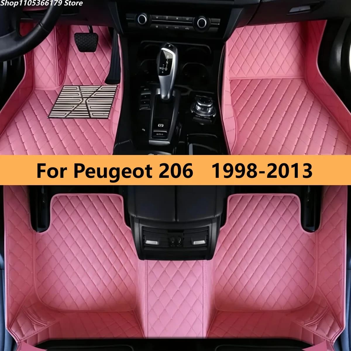 Tappetini per auto per Peugeot 206 206+ 1998~2013 Tappeti Set completo Accessori per interni auto