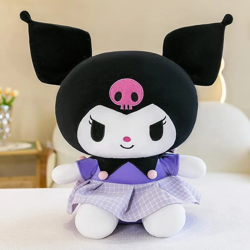 Peluche Sanrio Kawaii Kuromi 55cm, Giocattolo Morbido Melody, Hello Kitty, Cuscino Anime Cartoon, Regalo di Compleanno per Bambini, Decorazione per la Camera