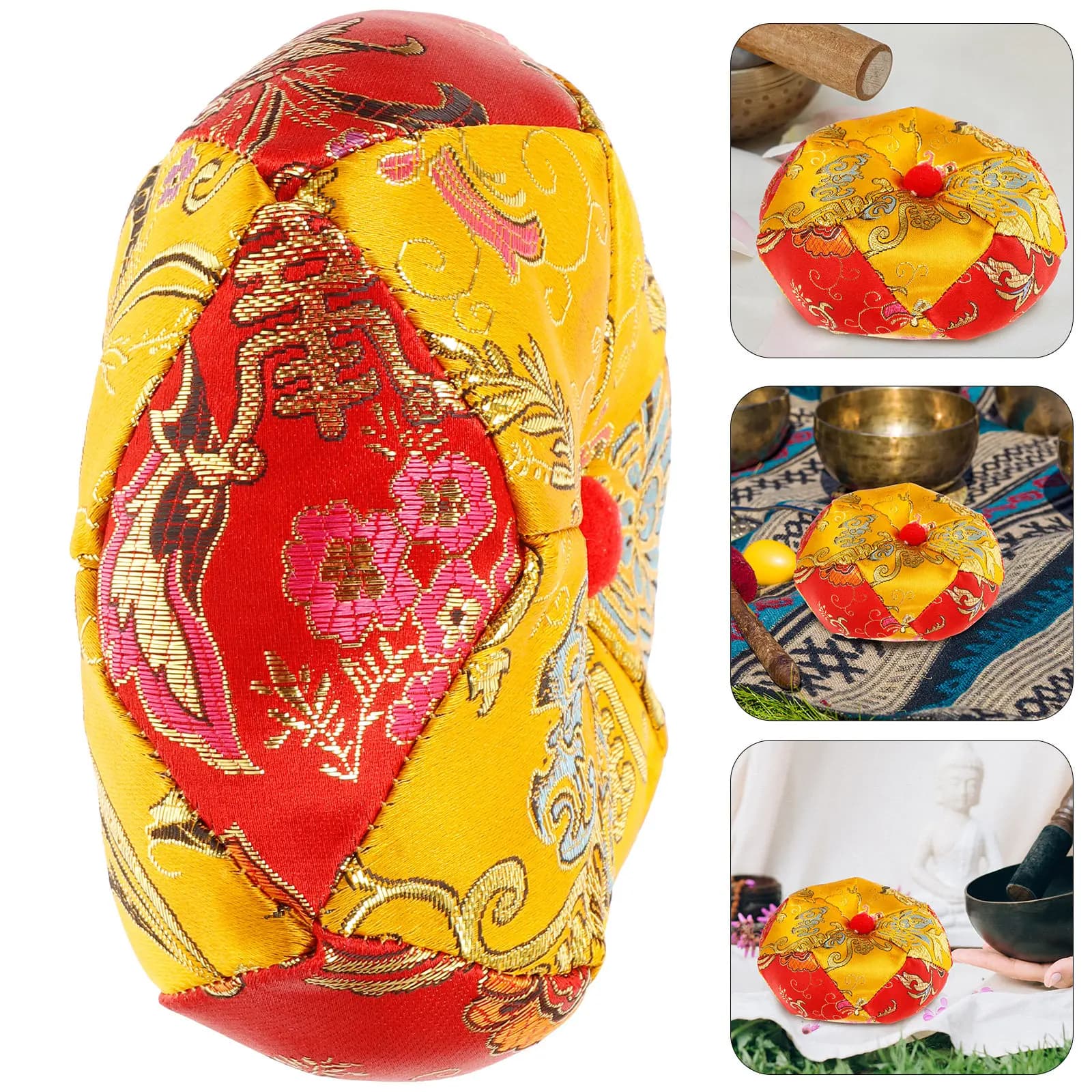 Buddha Sound Bowl Cushion Sturdy Cloth Pad Holder Tibetan Singing Bowl Mat for Meditation Sessions Buddhist Supplies