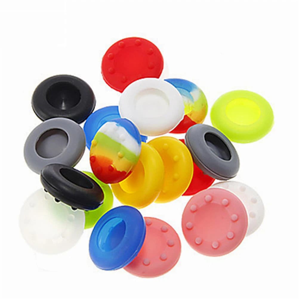 10 Pz/set Gomma Tappo In Silicone Thumbstick Thumb Stick Custodia Analogica Della Copertura Della Pelle Joystick Grip Grips Per PS4 PS3 PS2 XBOX One/360