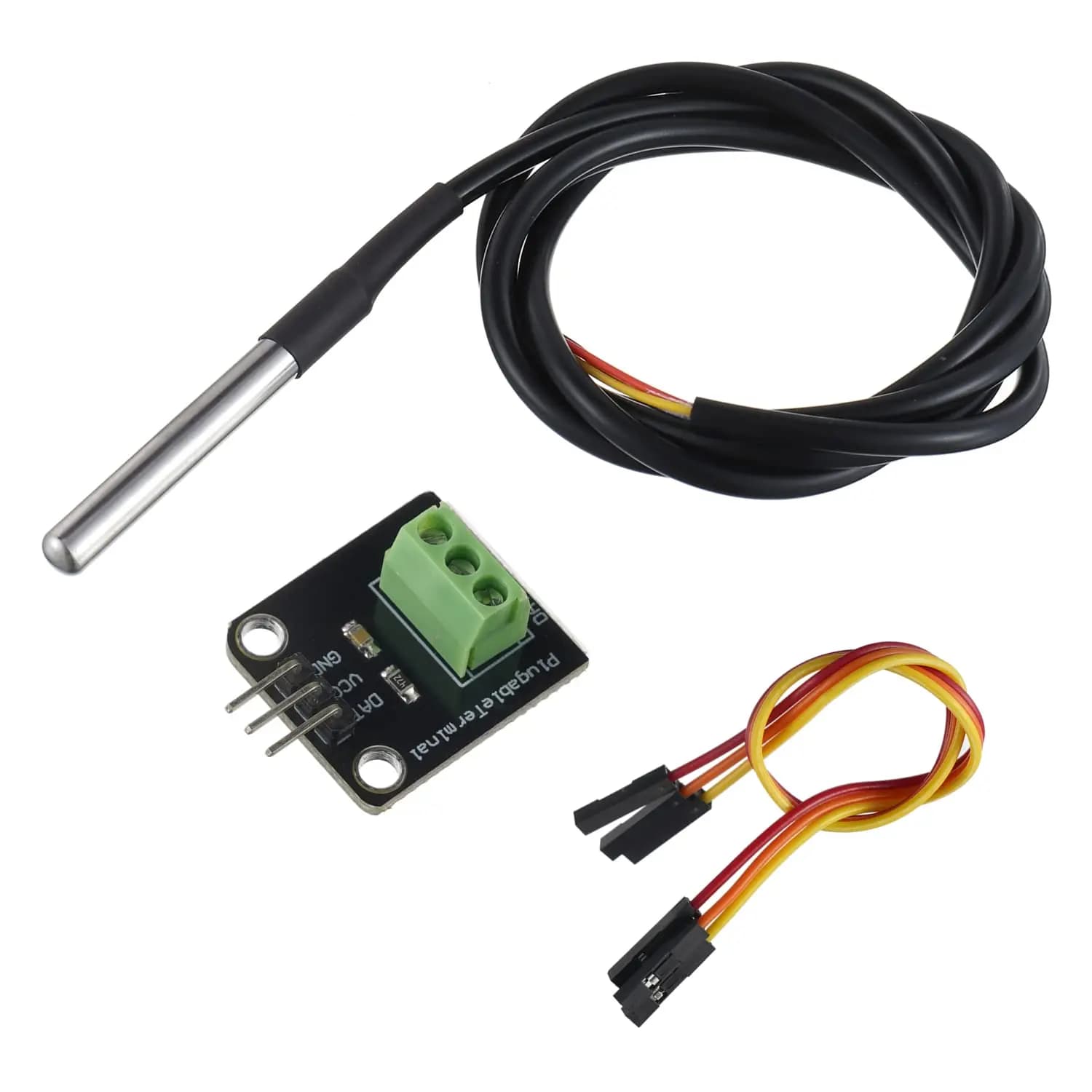 DS18B20 Waterproof Temperature Sensor Module Kit with Stainless Steel Round For Raspberry Pi