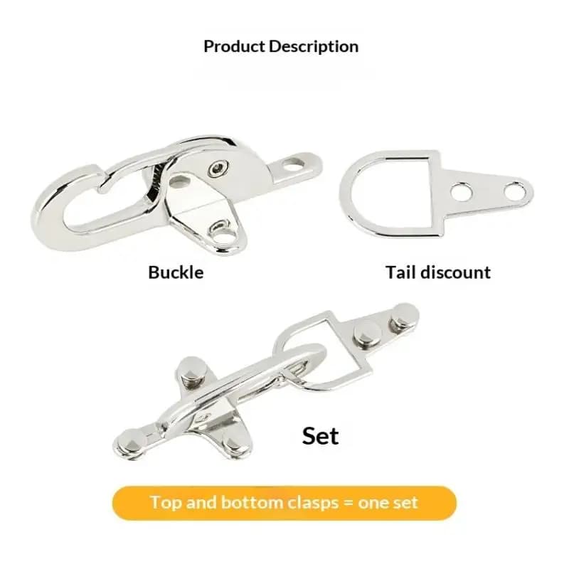✰ ✪ 1 Paio di Fibbie Metalliche Decorative a Moschettone con Gancio a Vite per Cinghie di Borse, Connettori a Bottone per Giacche e Cinture, Accessori